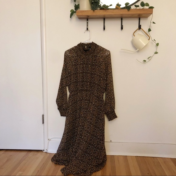NWOT Madewell (Re)sourced Georgette Smocked-Neck Midi Dress in Folktale Paisley - Picture 3 of 7